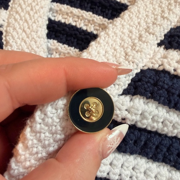 J. Crew Navy and White Striped Cardigan - Picture 3 of 4